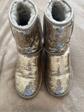 UGG Gold Sequin Short Boots